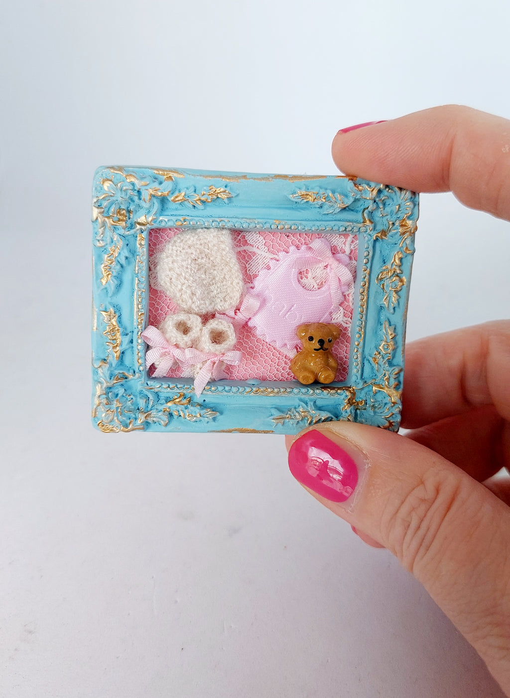 Baby Bootees, Hat & Pants – 1:12 Scale Dollhouse Knitting Pattern PDF