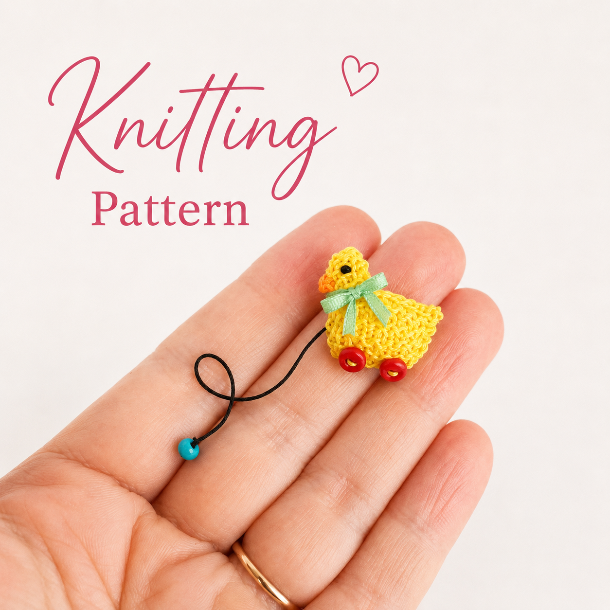 Miniature Chick Knitting Pattern – Dollhouse Easter Amigurumi PDF