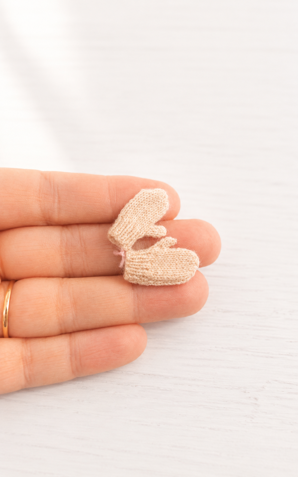 Dollhouse Miniature Wool Mittens