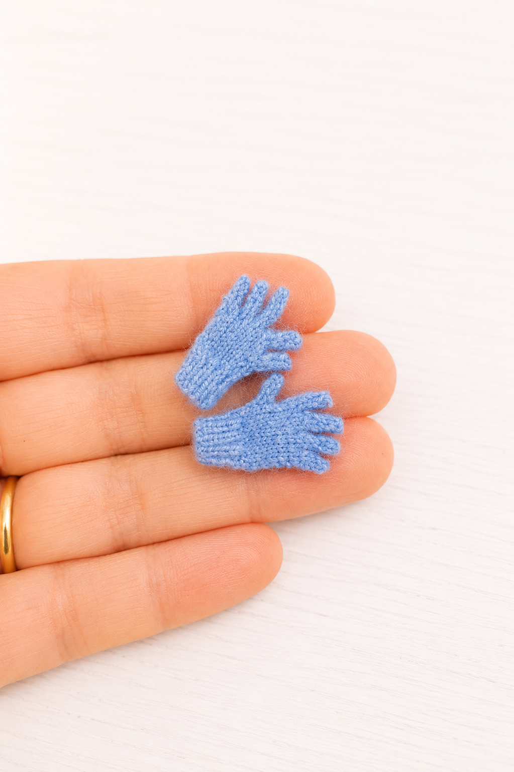 Dollhouse Miniature Wool Gloves