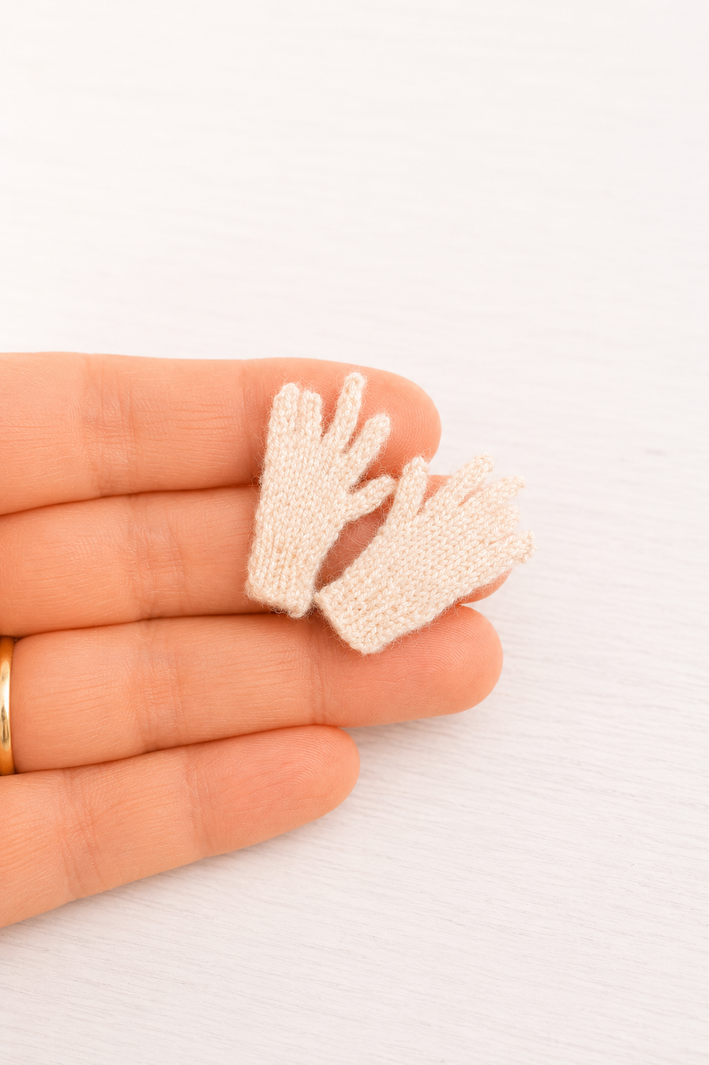 Dollhouse Miniature Wool Gloves