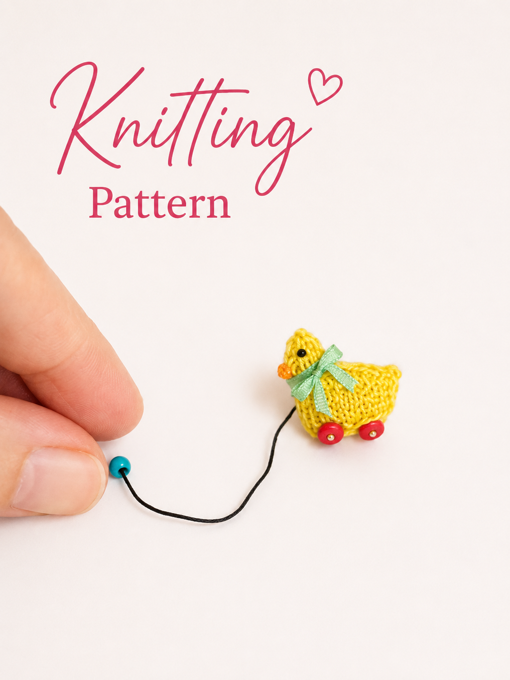 Miniature Chick Knitting Pattern – Dollhouse Easter Amigurumi PDF