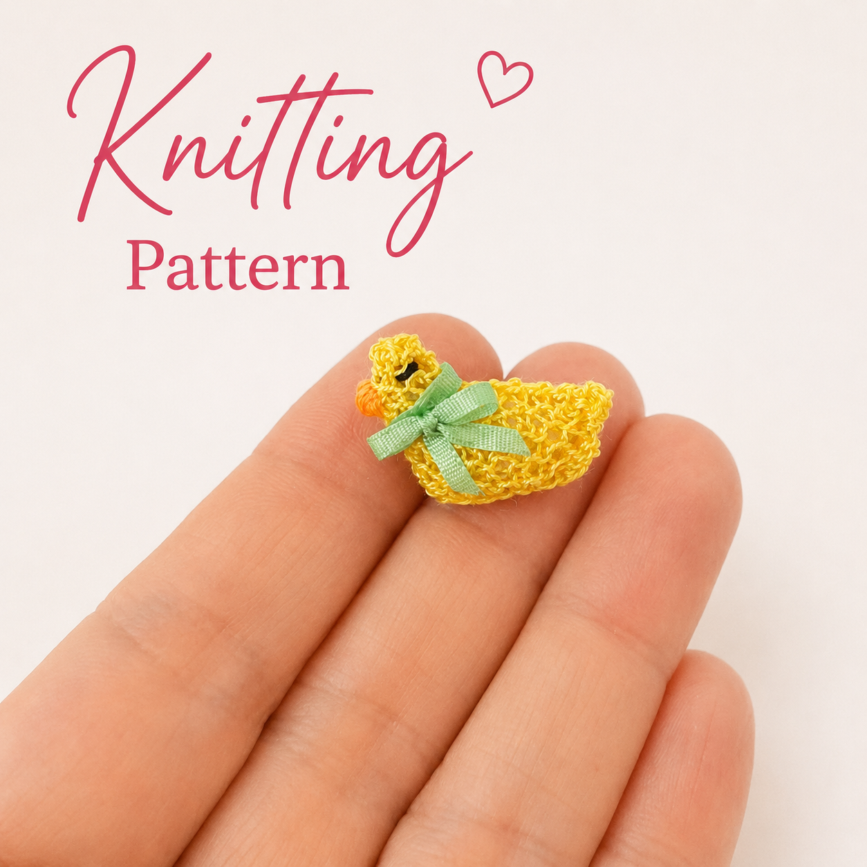 Miniature Chick Knitting Pattern – Dollhouse Easter Amigurumi PDF