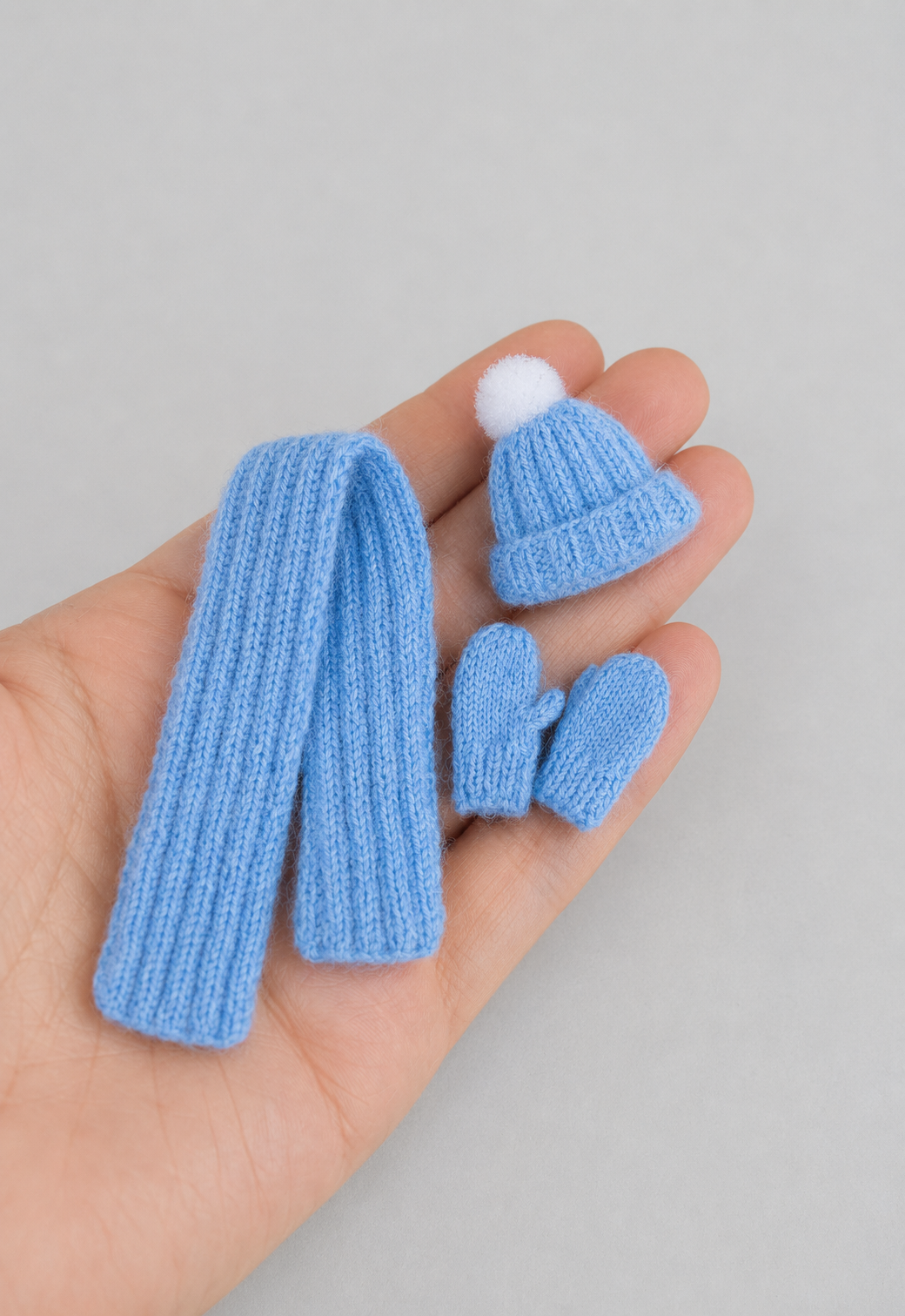 Handmade Miniature Doll Wool Scarf