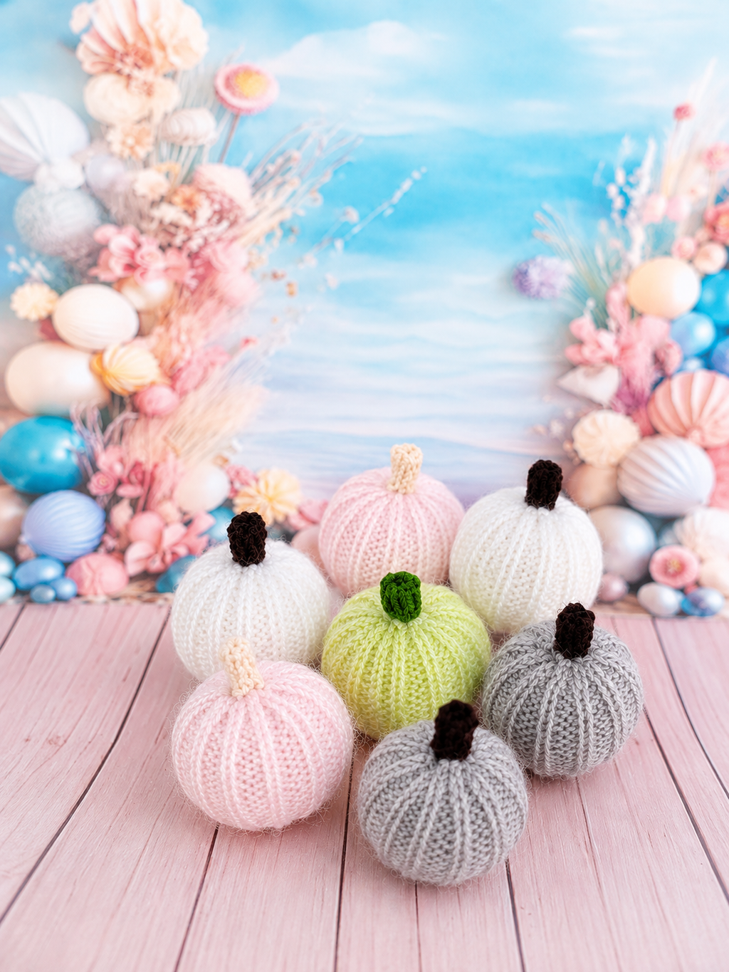 Miniature pumpkin knitting pattern PDF – 1:12 scale handmade fall decoration
