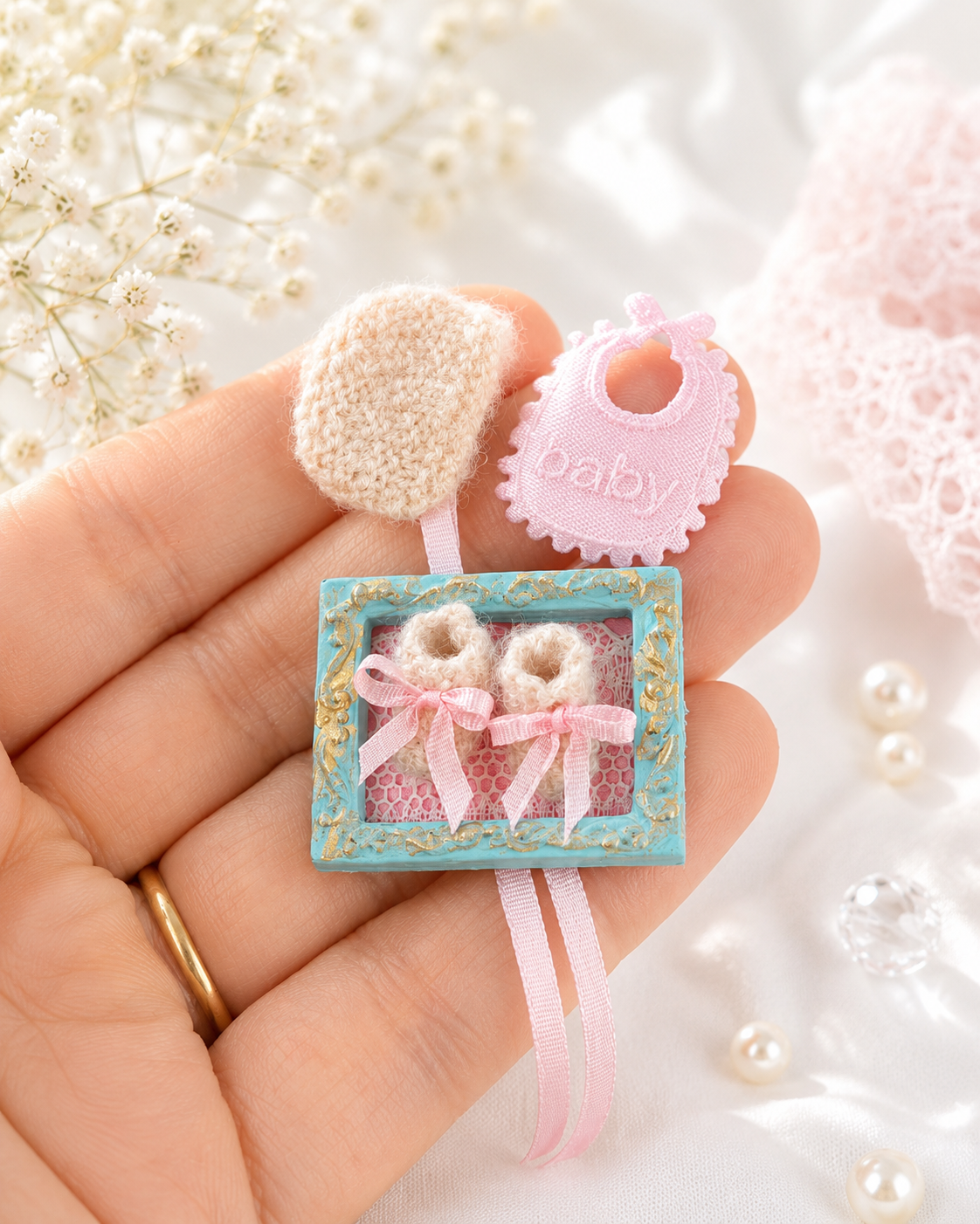 Baby Bootees, Hat & Pants – 1:12 Scale Dollhouse Knitting Pattern PDF