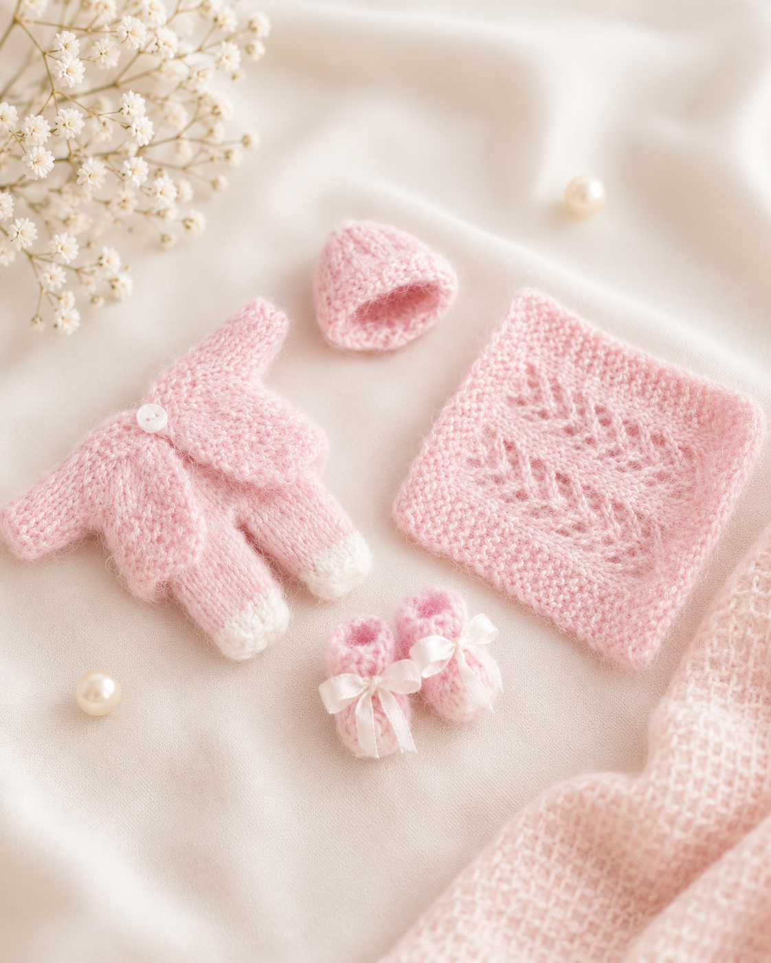 Miniature Doll Clothes Knitting Pattern, 1:12 Scale Baby Outfit (PDF Pattern)