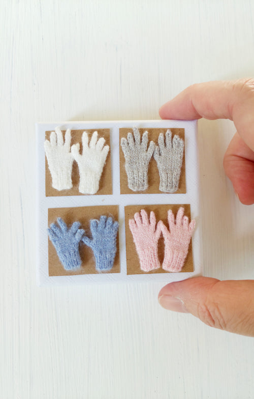 Dollhouse Miniature Wool Gloves