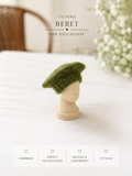 Handmade Wool Beret Hat for 1:12 Dollhouse – Miniature Winter Accessory
