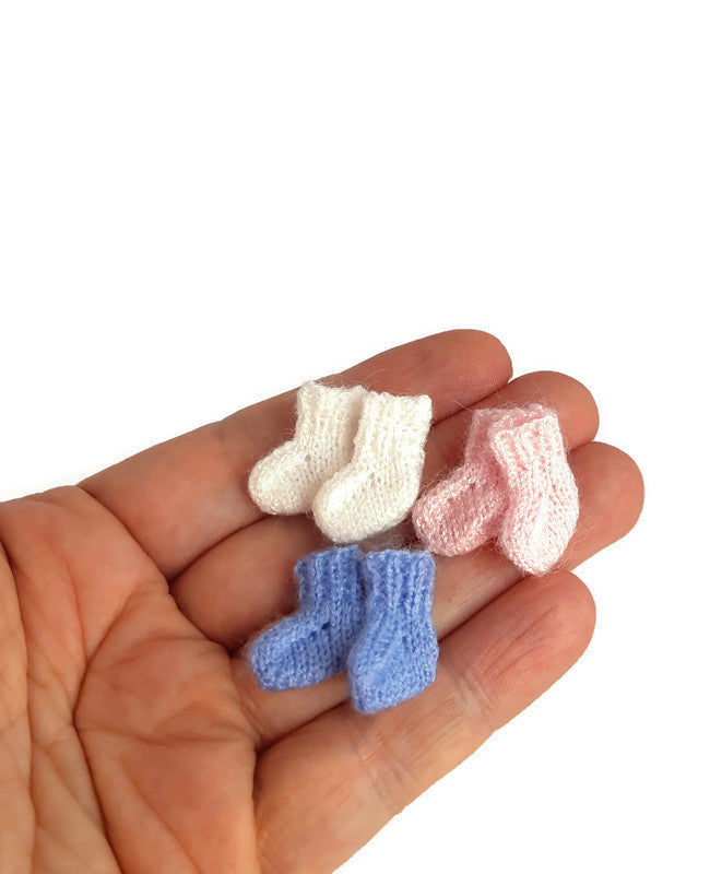 Handmade Knitted Dollhouse Miniature Wool Socks