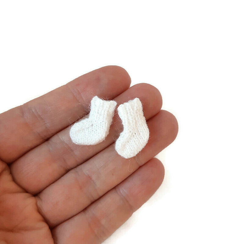 Handmade Knitted Dollhouse Miniature Wool Socks